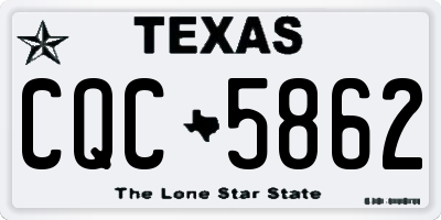 TX license plate CQC5862