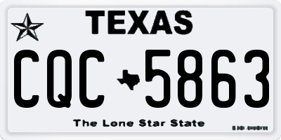 TX license plate CQC5863