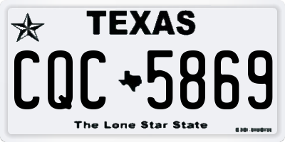 TX license plate CQC5869