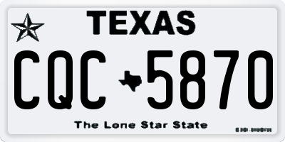 TX license plate CQC5870