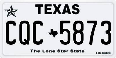 TX license plate CQC5873