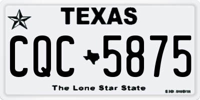 TX license plate CQC5875