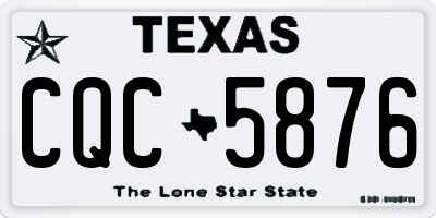 TX license plate CQC5876
