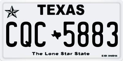 TX license plate CQC5883