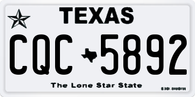 TX license plate CQC5892