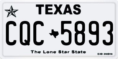 TX license plate CQC5893