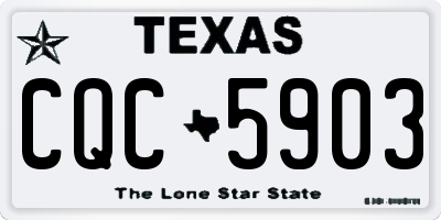 TX license plate CQC5903