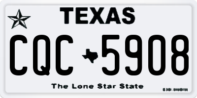 TX license plate CQC5908
