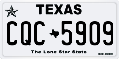 TX license plate CQC5909