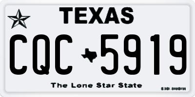 TX license plate CQC5919