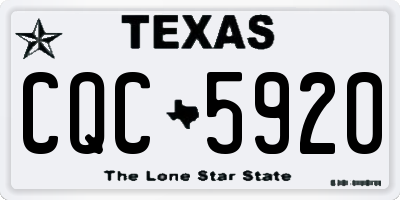 TX license plate CQC5920