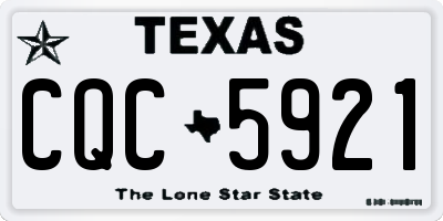 TX license plate CQC5921