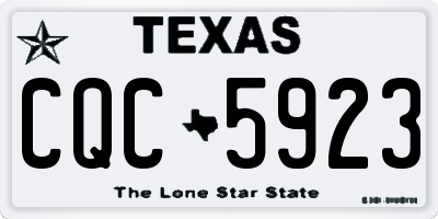 TX license plate CQC5923