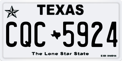 TX license plate CQC5924