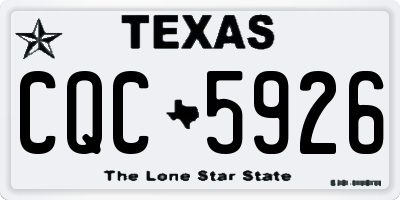 TX license plate CQC5926
