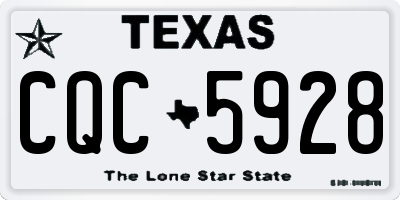 TX license plate CQC5928