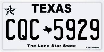 TX license plate CQC5929
