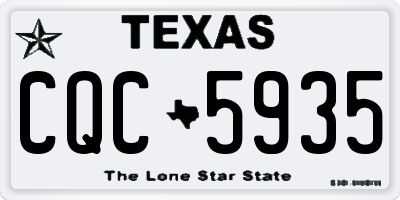 TX license plate CQC5935