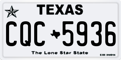 TX license plate CQC5936