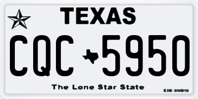TX license plate CQC5950