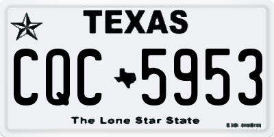TX license plate CQC5953