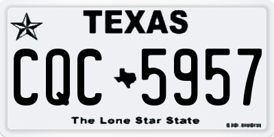 TX license plate CQC5957