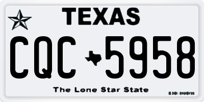 TX license plate CQC5958