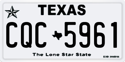 TX license plate CQC5961