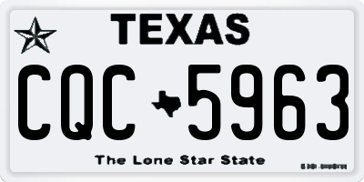 TX license plate CQC5963