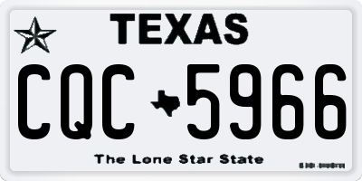 TX license plate CQC5966