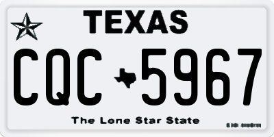 TX license plate CQC5967