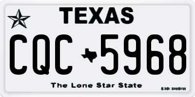 TX license plate CQC5968