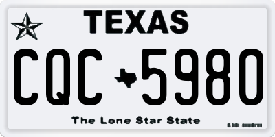 TX license plate CQC5980