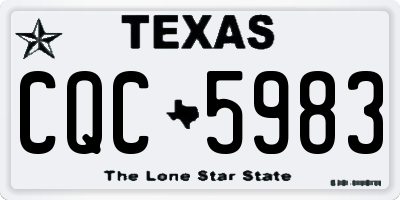 TX license plate CQC5983