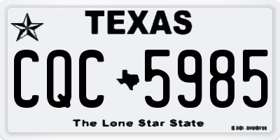 TX license plate CQC5985