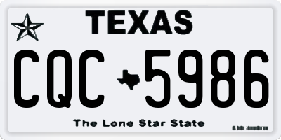 TX license plate CQC5986