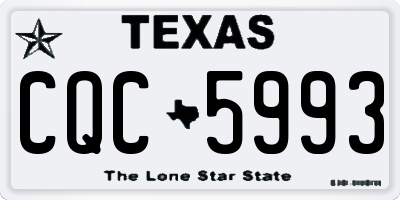 TX license plate CQC5993