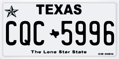 TX license plate CQC5996