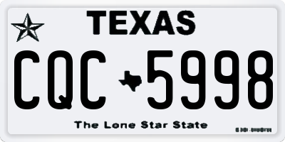 TX license plate CQC5998