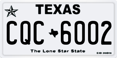 TX license plate CQC6002