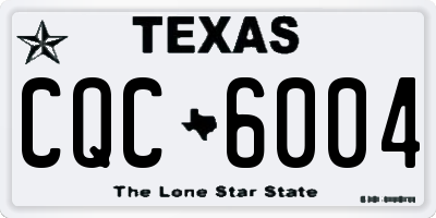 TX license plate CQC6004