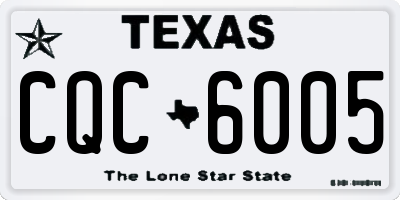 TX license plate CQC6005
