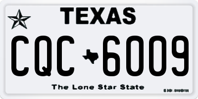 TX license plate CQC6009