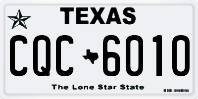 TX license plate CQC6010