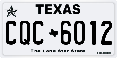 TX license plate CQC6012