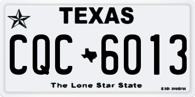 TX license plate CQC6013