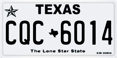 TX license plate CQC6014