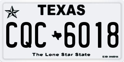 TX license plate CQC6018