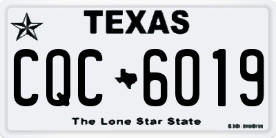 TX license plate CQC6019