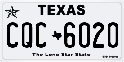 TX license plate CQC6020